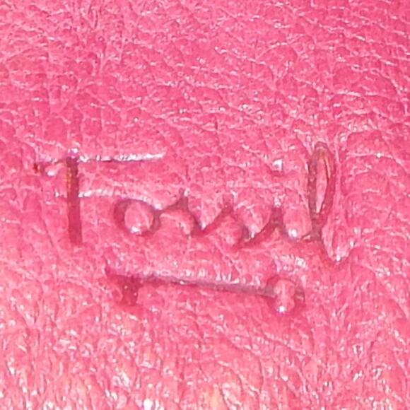 Rare Vintage Soft Red Leather "Long Live Vintage" Imprinted Fossil Wallet - Picture 4 of 12